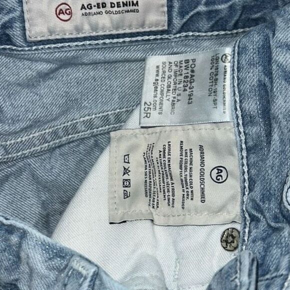 AG ADRIANO GOLDSCHMIED THE PHOEBE VINTAGE HIGH WAISTED BAGGY FIT Jeans 25 - Picture 4 of 4